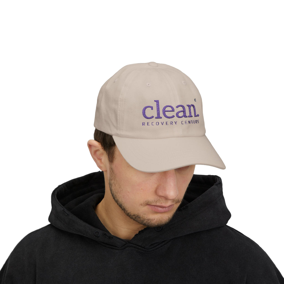 Clean Logo Embroidered Classic Cap - Purple logo