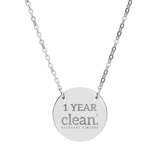 1 Year Clean Engraved Circle Necklace