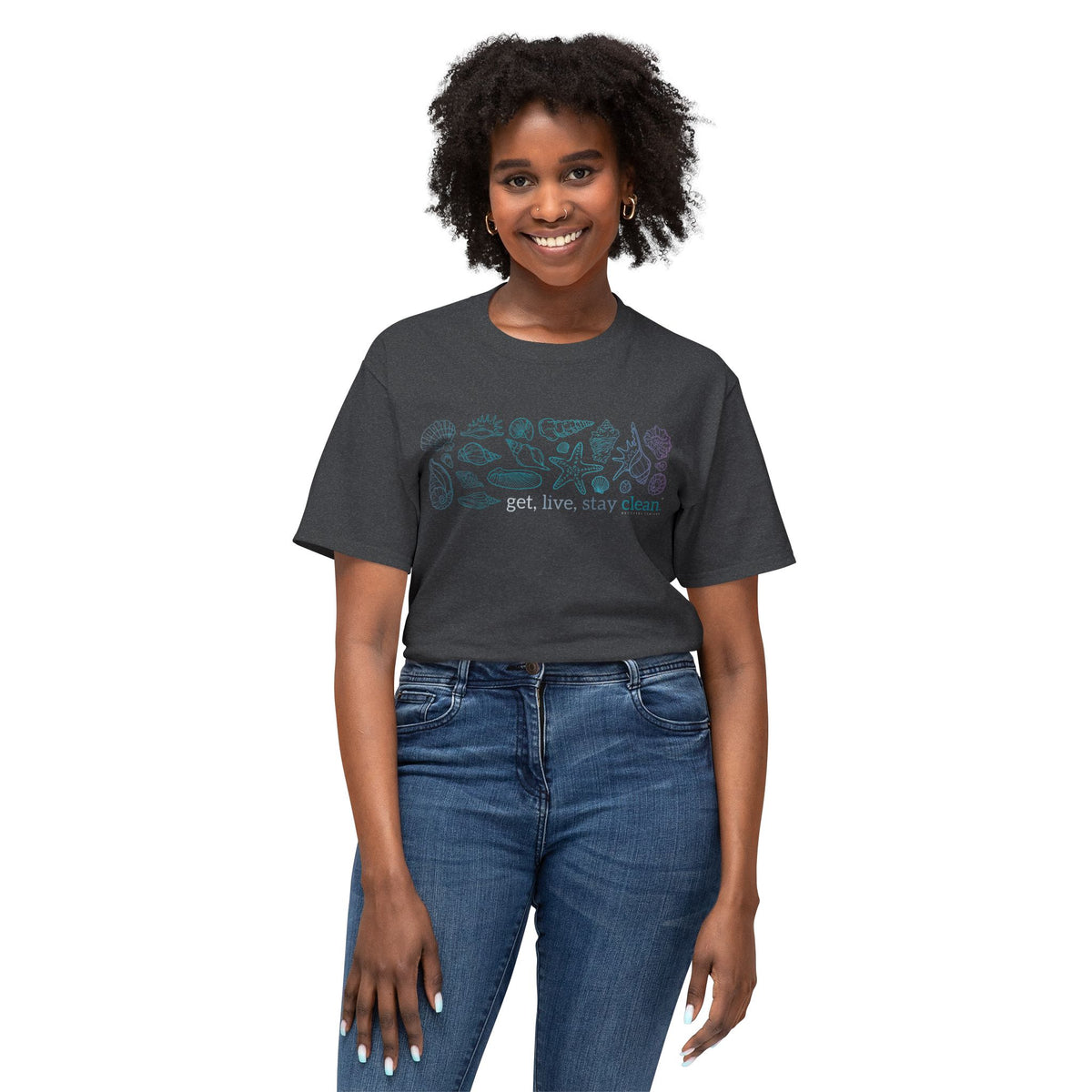 Get, Live, Stay Clean Seashell Collection Tee