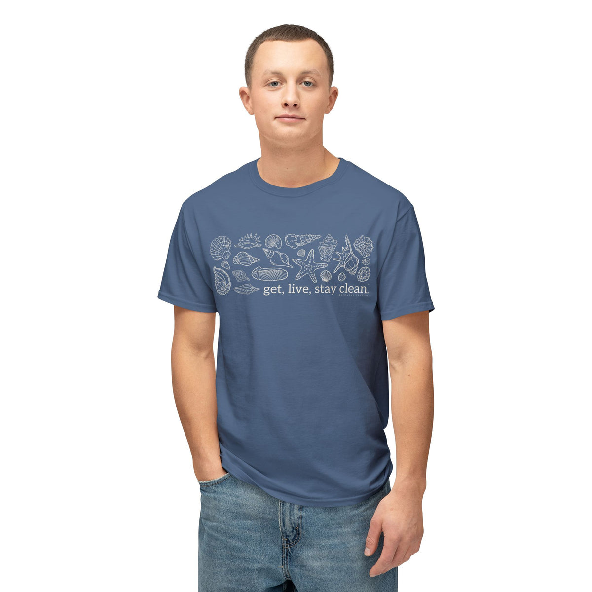 Get, Live, Stay Clean Seashell Collection Tee
