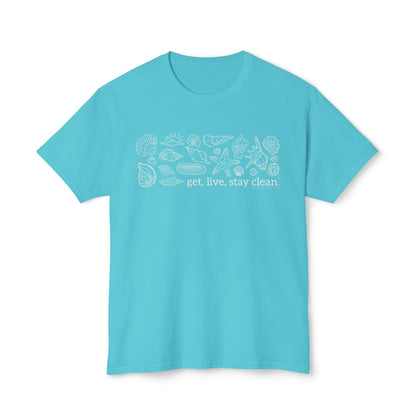 Get, Live, Stay Clean Seashell Collection Tee