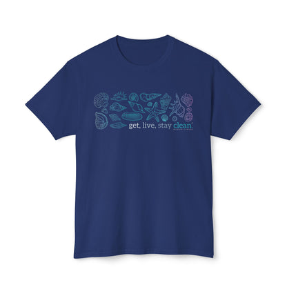 Get, Live, Stay Clean Seashell Collection Tee