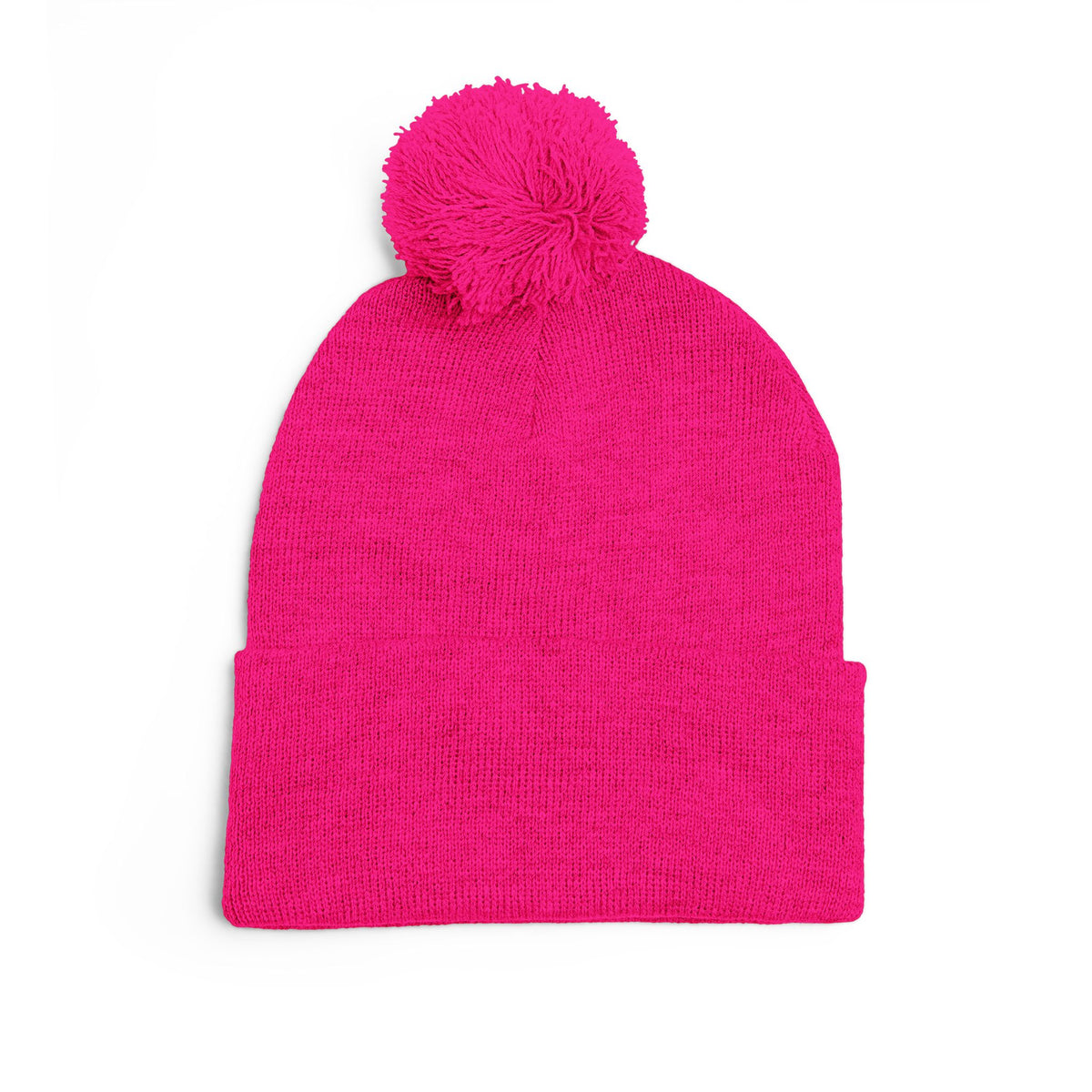 Clean Logo Embroidered Pom-Pom Beanie