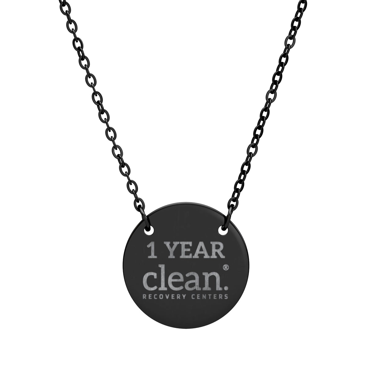 1 Year Clean Engraved Circle Necklace