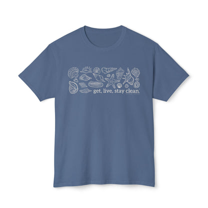 Get, Live, Stay Clean Seashell Collection Tee