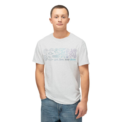 Get, Live, Stay Clean Seashell Collection Tee