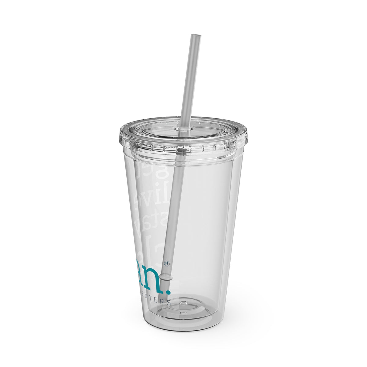 Get, Live, Stay Clean 16oz Sunsplash Tumbler with Straw