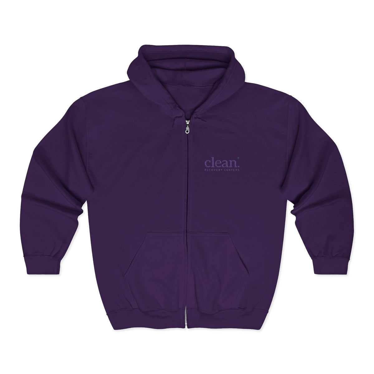 Clean Logo Embroidered Full-Zip Hoodie