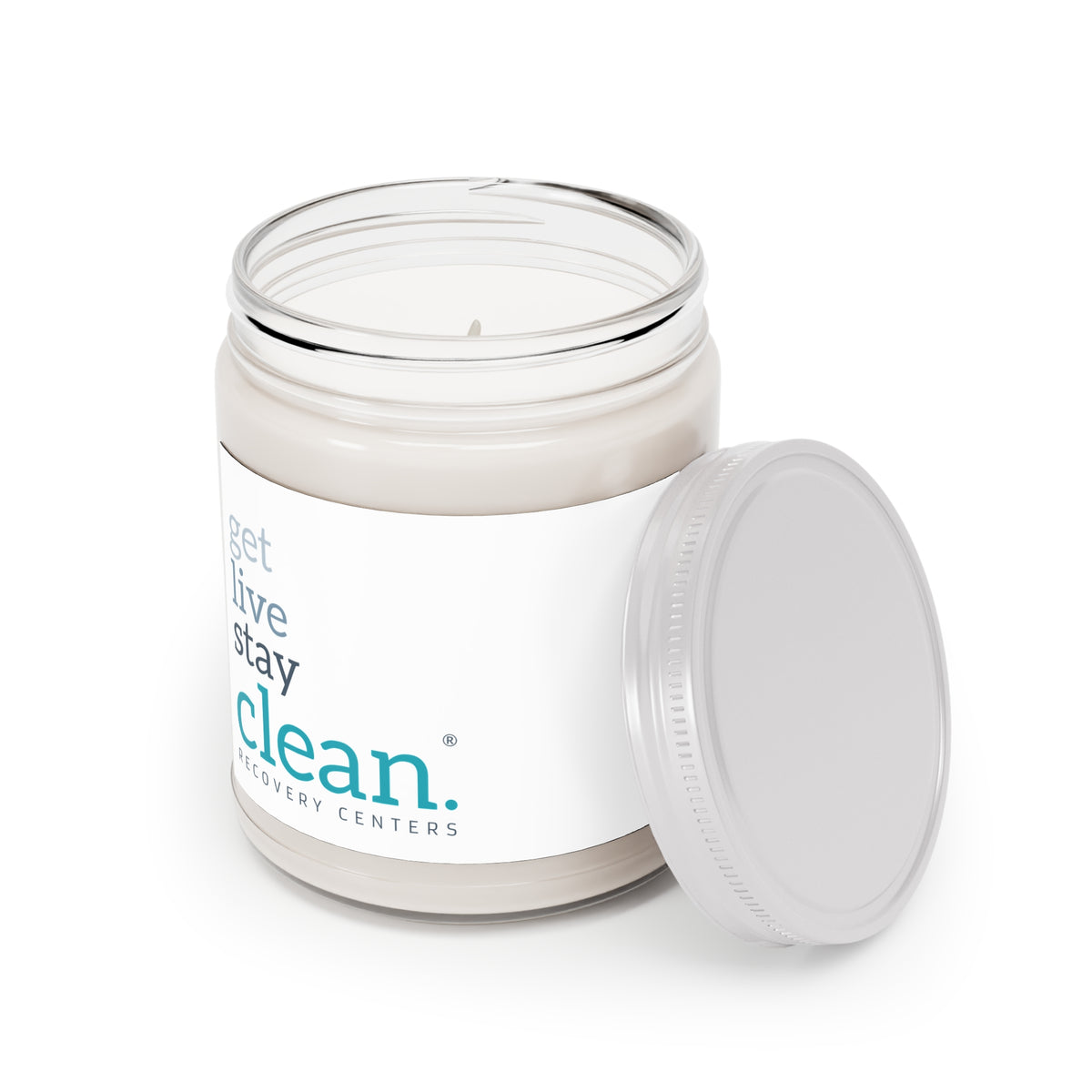 Get, Live, Stay Clean Scented Soy Candles with White Lid, 9oz