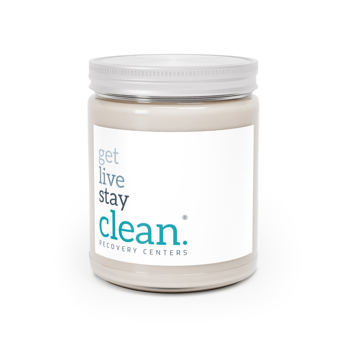 Get, Live, Stay Clean Scented Soy Candles with White Lid, 9oz