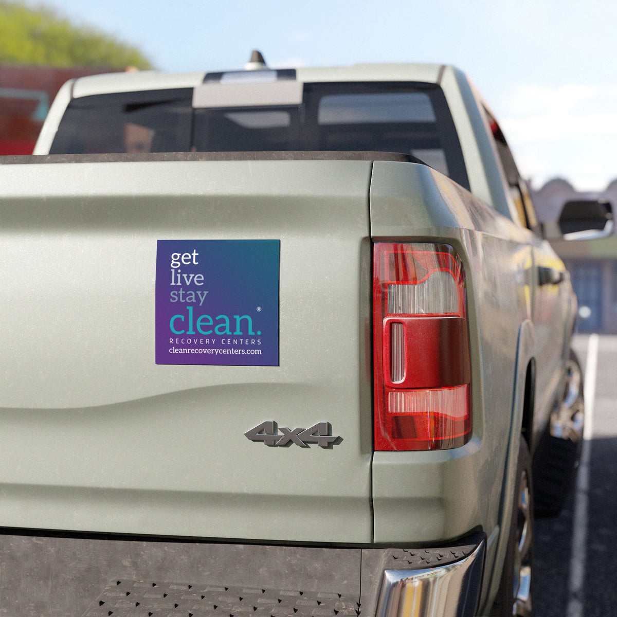 Get Live Stay Clean Gradient Car Magnet