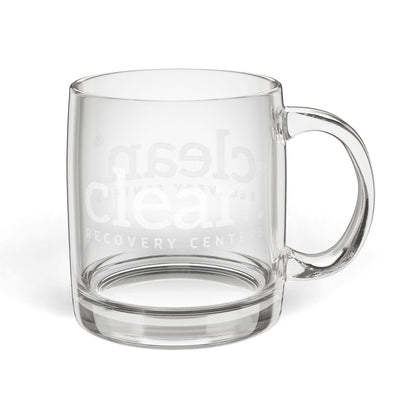 Clean Logo Engraved Glass Coffee Mug